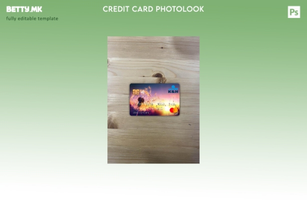 Модерен стил Унгарски K&H bank mastercard photolook преден шаблон